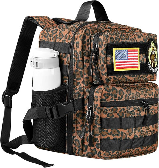 9L Mini Tactical Backpack for Men Women,Small Military Tactical Backpack for Sport,Gym,Hiking,Travel,Camping(Leopard)