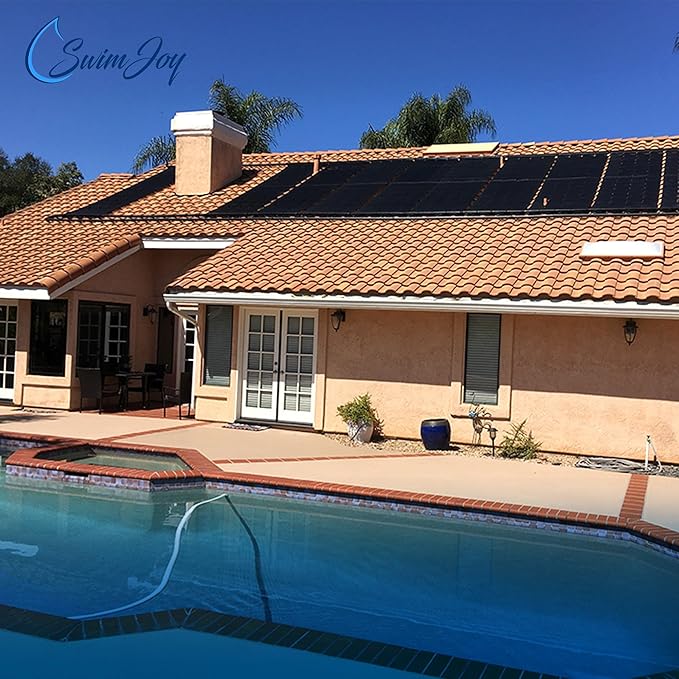 Industrial Grade Solar Pool Heater DIY Kit - Superior High-Wind Strapless Mounting System & Maximum Freeze Resistance (8-4'x6.5' / 208 Square Feet)