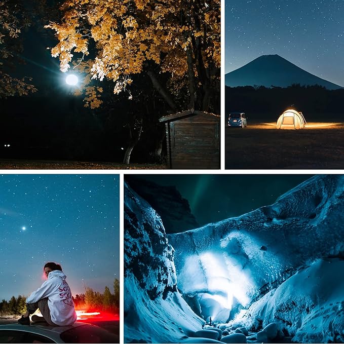 16500mAh 60W Rechargeable Camping Light 3000LM 2700/4000/6500K LED Camping Lantern Portable IP65 Waterproof Tent Lights Power Failur