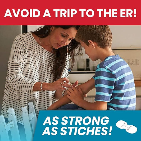 Emergency Wound Closures Surgical Quality Laceration Repair Without Stitches - Think Ahead - Be Prepared - Add to Your First Aid Kit, Camping Gear (Multi Pack - 3 Packs of 2 Medium Devices)