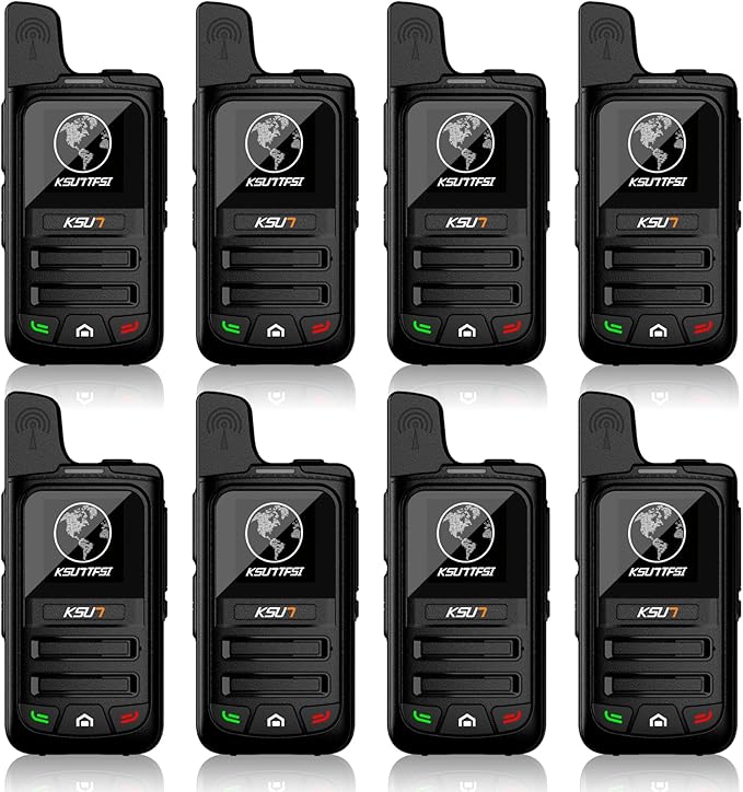 Lifetime Free Global Rapid Walkie Talkies Unlimited Range Nationwide PTT 4G LTE PoC Long Range Two Way Radios Long Distance 5000 Miles Professional for Family,Outdoor,Logistics (8 Pack with SIM)