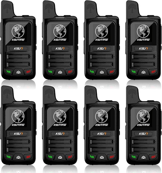 Lifetime Free Global Rapid Walkie Talkies Unlimited Range Nationwide PTT 4G LTE PoC Long Range Two Way Radios Long Distance 5000 Miles Professional for Family,Outdoor,Logistics (8 Pack with SIM)
