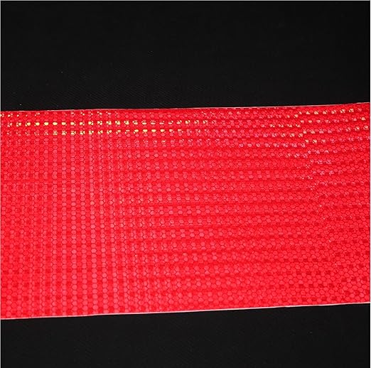 Red Reflective Tape Outdoor Waterproof 8 inch Wide, High Visibility Warning Industrial Marking Tape, Safety Stickers (68 feet)