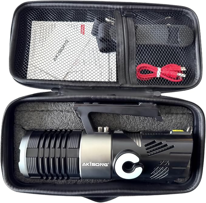 150W Rechargeable Spotlight Flashlight 18,000 High Lumens, XHP360 LED Wick Ultra Bright Zoomable Searchlight with USB Output, Large Capacity Powered Handheld Spotlights for Camping, Emergency, Hunting