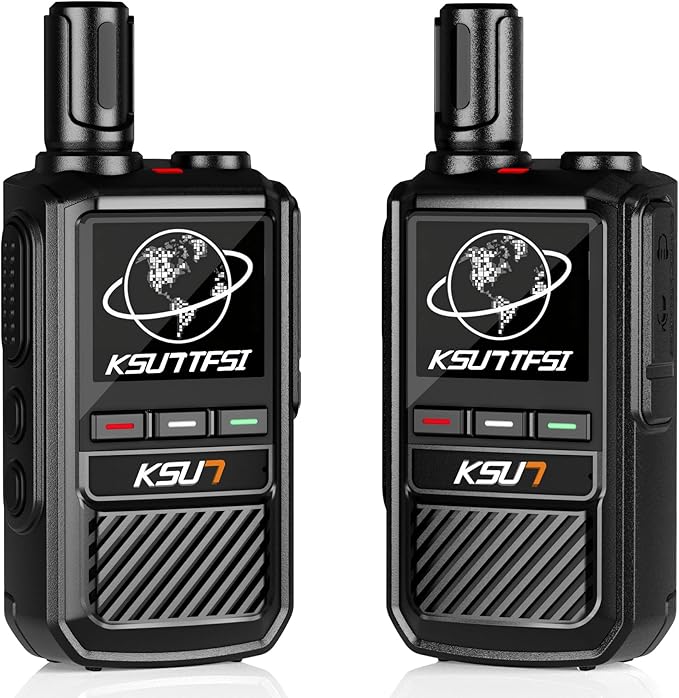 Lifetime Free Global Rapid Walkie Talkies Unlimited Range Nationwide PTT 4G LTE PoC Long Range Two Way Radio 5000 Miles Long Distance with Flashlight for Family,Outdoor,Logistics (2 Pack with SIM)