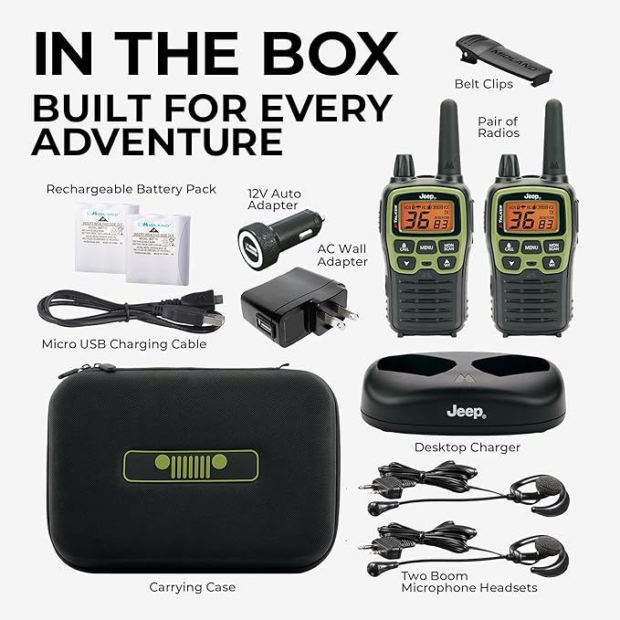 Midland Jeep X-TALKER T77VP5J Two Way Radios Extreme Dual Pack