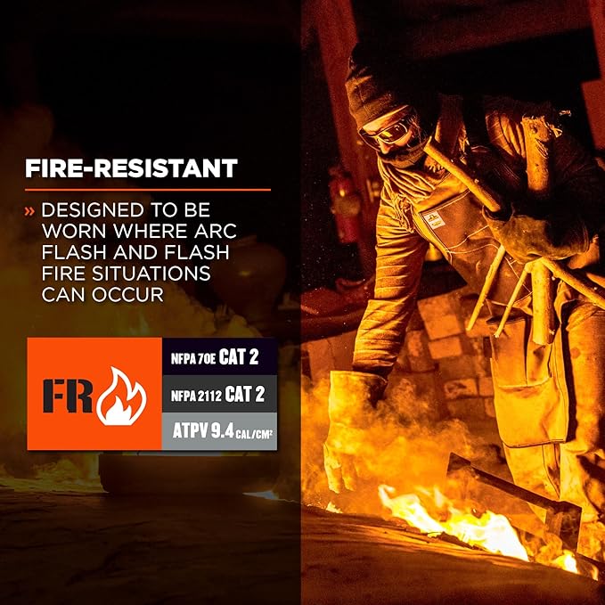 Ergodyne - 16848 Winter Balaclava, Fire Resistant, FR Compliant-Meets ASTM F1506 & NFPA 2112, N-Ferno 6847, Black Navy