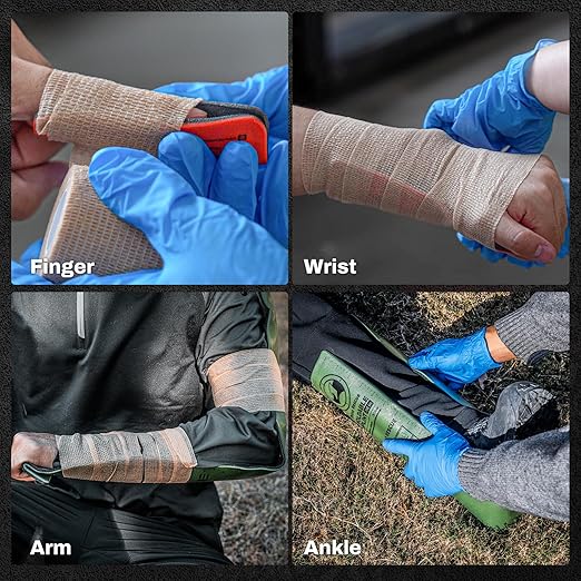 RHINO RESCUE First Aid Splint 36" X 4.3" Green-Gray, Keep Bones in Position (2, Folded)