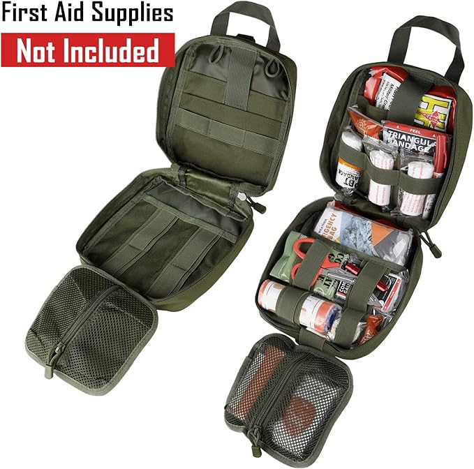 LIVANS 1000D First Aid Bag Empty Medical Ifak Pouch Molle EMT Pouches Rip-Away Tactical Military Trauma Emergency Medic Bag