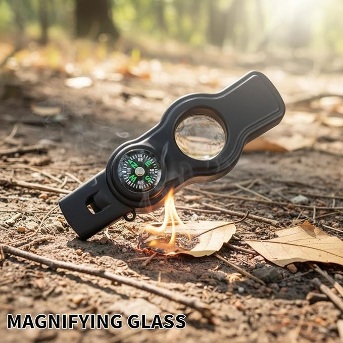 Emergency Survival Safety Whistle，Whistle for Kids with Lanyard,Compass,Thermometer,Ideal for Kayaking, Boating, Hiking, Camping, Climbing