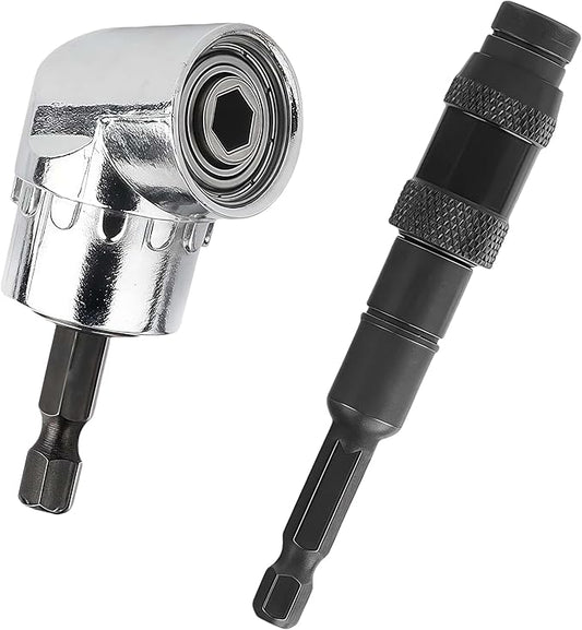 105°Angle Drill Bit Extension Hex Shank Screwdriver Angled Bit Holder Drill Tool Kit For Drill or Driver 1/4" Socket Adapter ﻿