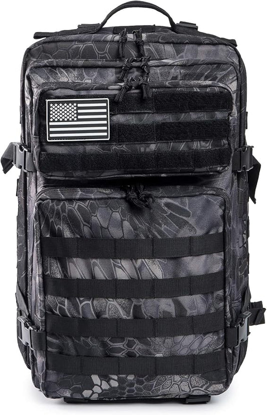 QT&QY 45L Military Tactical Backpacks Molle Army Assault Pack 3 Day Bug Out Bag Hiking Treeking Rucksack…