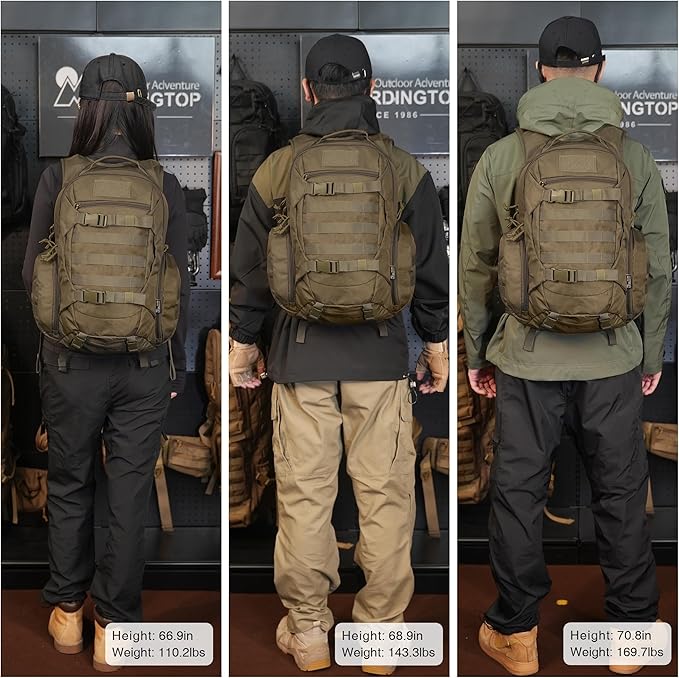 Mardingtop Tactical Molle Backpack for Men- 18L/28L EDC Hiking & Motorcycle Backpack