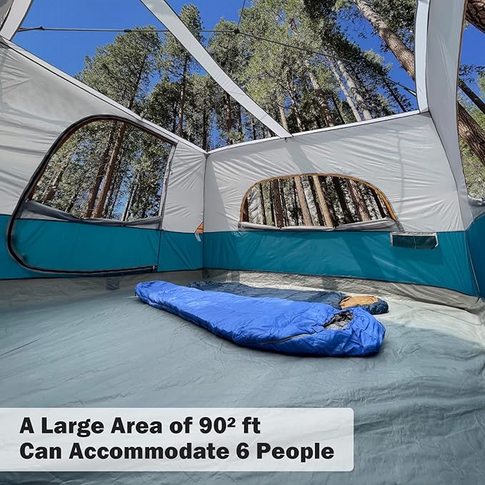 UNP Camping Canopy Tent - Inner Tent for 10' x 10' Pop Up Canopy, Simple Installation, Fully Vented Roof, Enclosed Canopy Space, Ocean Blue (Frame NOT Included)