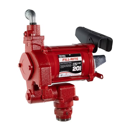 Fill-Rite FR700VN 115V 20 GPM Fuel Transfer Pump (Pump Only Model) | For Gasoline, Diesel, Kerosene, Ethanol Blends, Methanol Blends & Biodiesel up to B20