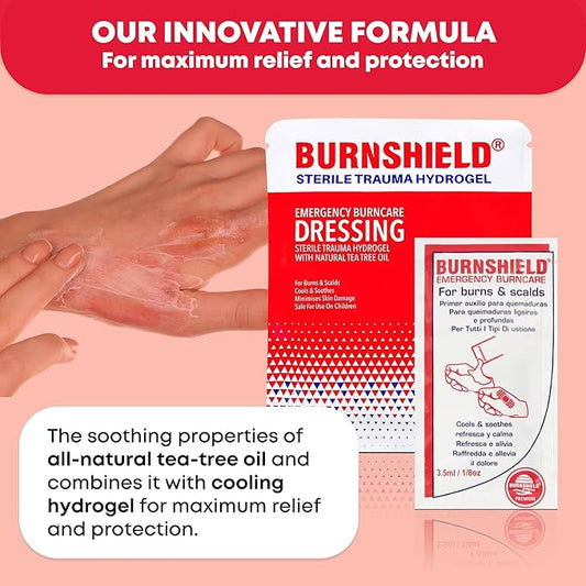 Ever Ready First Aid Emergency Burn Kit in Compact First Aid All-Purpose Resealable Pack for Home, Office & Travel