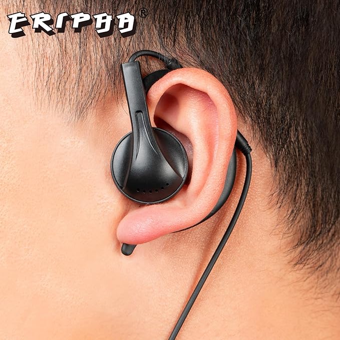 Earpiece VOX for Midland GXT1000VP4 Walkie Talkie 2 Way Radio Ear-Clip Headset with PTT Mic LXT500VP3 GXT1050VP4 GXT1000XB (5 Packs)