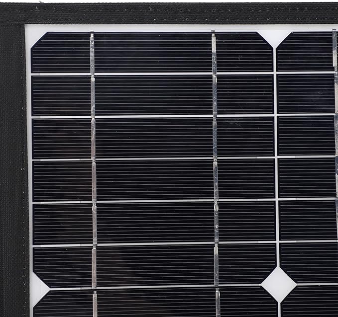 WALFRONT Foldable Solar Panel, Monocrystalline Solar Panel, 60W Portable Charger with Dual USB Ports, Ideal for Camping, Travel and Emergency Power Supply