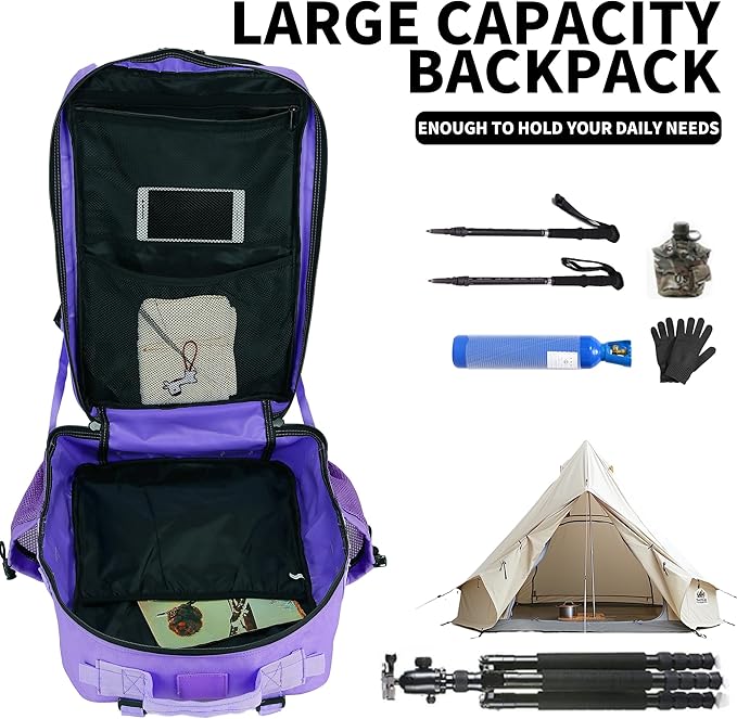 Military Tactical Backpack 45L/25L 3 Day Assault Pack Molle Daypack Hiking Backpack for Men and Women