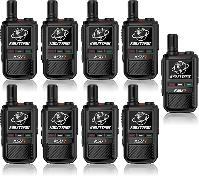 Lifetime Free Global Rapid Walkie Talkies Unlimited Range Nationwide PTT 4G LTE PoC Long Range Two Way Radio 5000 Miles Long Distance with Flashlight for Family,Outdoor,Logistics (9 Pack with SIM)