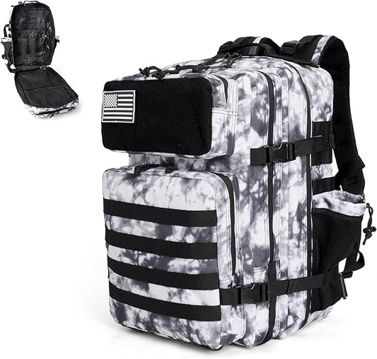 gracedon Tactical Backpack - Military Molle Bag 3 Days Pack for men and Women Large Assault Rucksack 45L (Black)