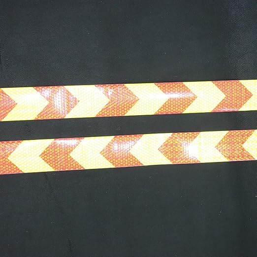 Reflective Tape 2 inch X 166 feet, Outdoor Waterproof Hazard Conspicuity Safety Warning Industrial Marking Tape