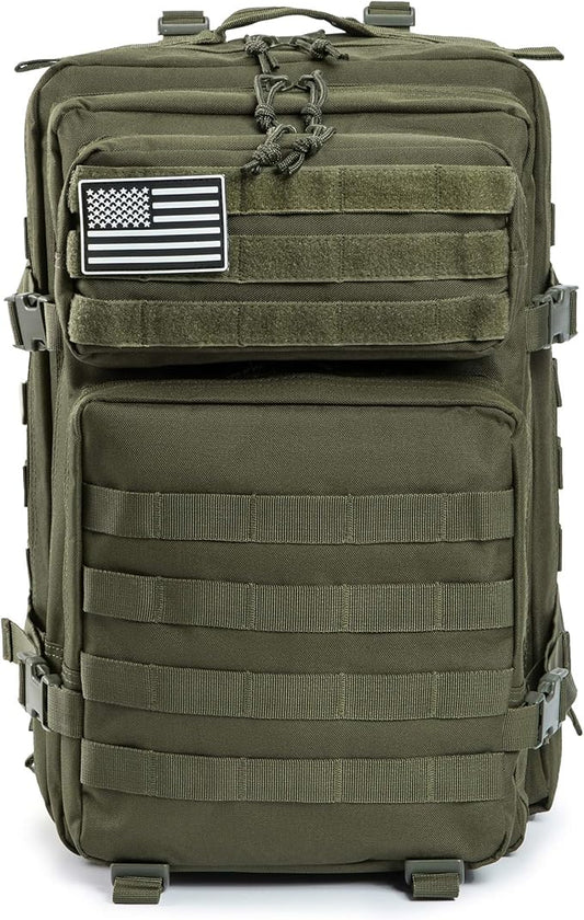 QT&QY 45L Military Tactical Backpacks Molle Army Assault Pack 3 Day Bug Out Bag Hiking Treeking Rucksack…