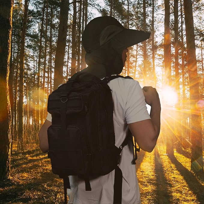 MODERN NEEDS 20L Tactical Backpack | 7 Compartments | Padded Comfort | Heavy-Duty Nylon | Survival & Camping
