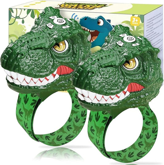 Vvinca Walkie Talkies for Kids 2 Pack - Dinosaur Toys for Boys Age 3-5 5-7 8-12 T-Rex Adjustable Wrist Strap Long Range Clear Sound Outdoor Camping Gears Christmas Birthday Gifts Stocking Stuffers