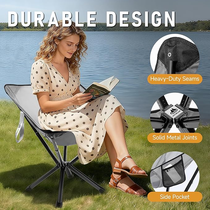Ultra-Lightweight Backpacking Chair — Compact Folding Design, Quick-Deploy Telescopic Frame, Stable Aluminum Construction, Portable Camp Chair for Hiking, Travel & Backpacking