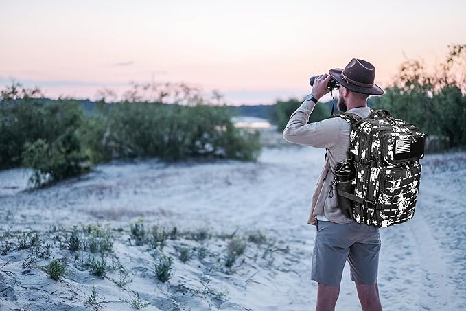 LHI Tactical Military Backpack for Men 25L/45L Large Molle Army Assault Pack 3 Day Hiking Rucksack With Bottle Holder