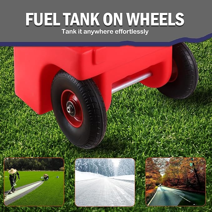 32 Gallon Fuel Caddy, Fuel Transfer Tank, Portable Gasoline Caddy Diesel Caddy with 12GPM Electric Pump for Cars, Motorcycles, Boats, Lawn Mowers, Snowblowers, Auto Fueling Nozzle