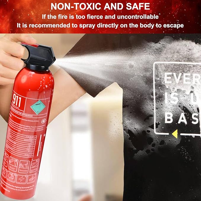 6 Pack Fire Extinguisher for Home with Wall Mount - 620ml Portable Fire Extinguisher for Car Vehicle Boat House Kitchen, Water-Based Fire Extinguisher for A, B, C, K Fire