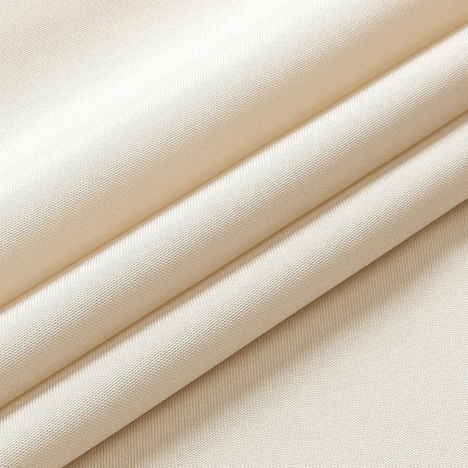 Wewoch Beige Rectangle Tablecloth Wrinkle Resistant Washable Fabric Table Cloth for Dining, Kitchen, Parties, Weddings and Outdoor Use 60 Inch by 120 Inch