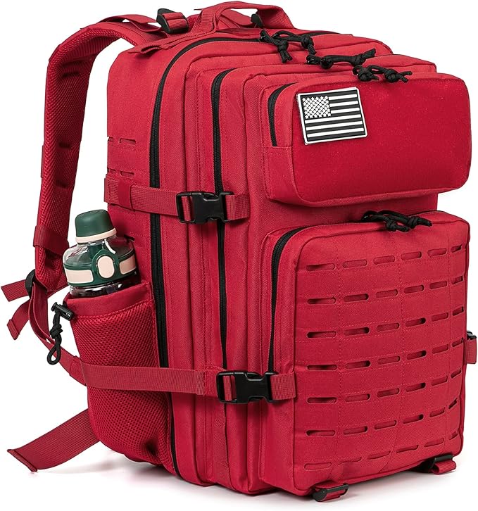 QT&QY 25L/45L Military Tactical Backpack For Men Molle Daypack 3 Day Bug Out Bag Hiking Rucksack With Bottle Holder