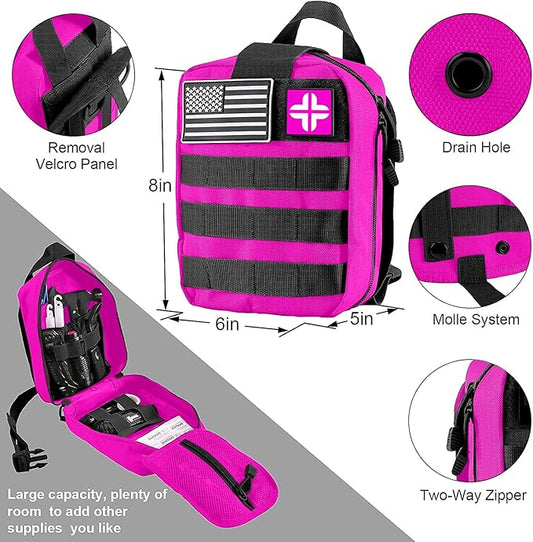 Survival Gear and Equipment with Molle Pouch, for Men Women Camping Outdoor Adventures