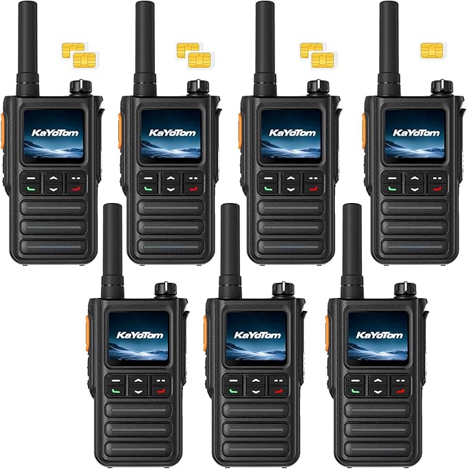 Lifetime Free Rapid GPS Unlimited Range Global Walkie Talkies – Long Range Two Way Radio, IP65 Waterproof, AI Noise Cancellation for Nationwide Outdoor, Logistics, Road Trips & Family (7-Pack)