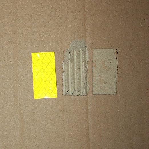 Yellow Reflective Stickers 1 inch X 2 inch, Outdoor Waterproof High Visibility Warning Safety Adhesive Reflector Tape (60 Pcs)
