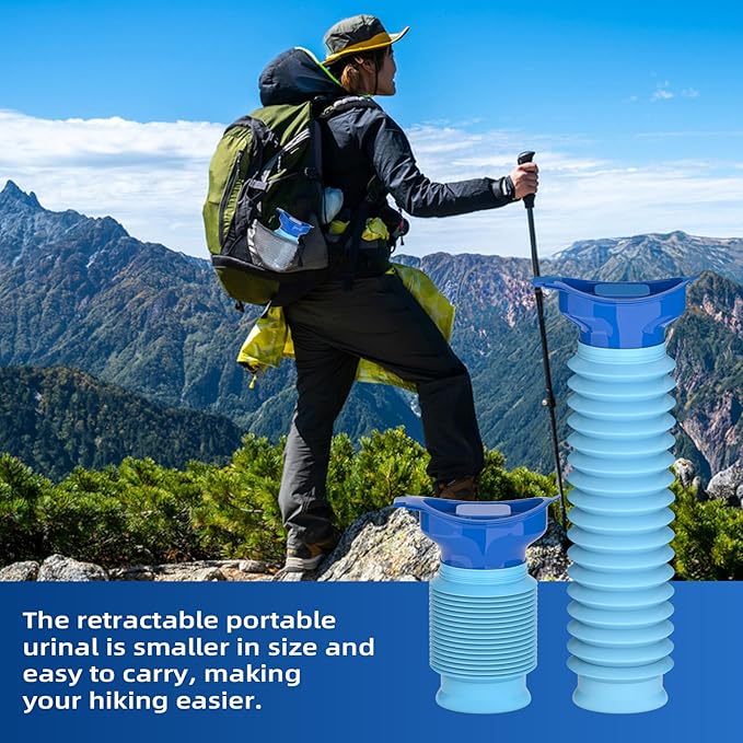 Pee Bottles for Men, Adjustable Emergency Urinal 750ml, Car Pee Bottle for Men and Women, Portable Toilet for Car, Shrinkable Personal Mobile Toilet,Urine Bottle, Travelling, Traffic Jams & Hiking