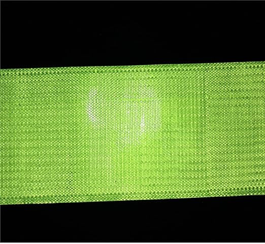Reflective Tape Green Outdoor Waterproof 8 inch, High Visibility Industrial Marking Tape, Safety Adhesive Stickers (11 feet)