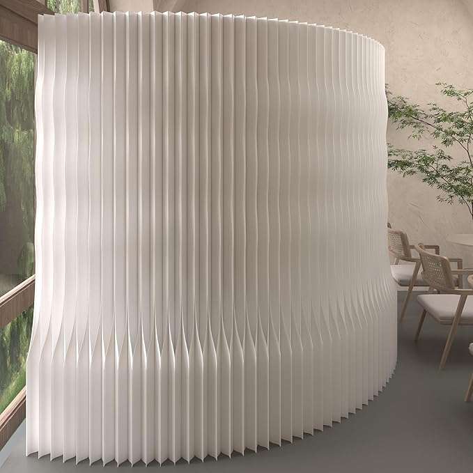 FoldableRoom Divider Privacy Screens Movable Temporary Wall Space Partition, 5.25~9.19 FT Tall, 6.56~16.4 FT Width, Choice of Various Sizes and Styles
