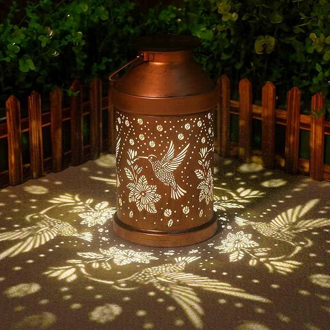 Christmas Gifts for Women Mom - Hummingbird Solar Lights Outdoor - Mothers Day Gifts, Solar Lanterns Outdoor Waterproof Garden Decor for Outside Patio, Outdoor, Yard, Lawn, Balcony