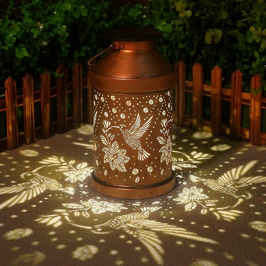Christmas Gifts for Women Mom - Hummingbird Solar Lights Outdoor - Mothers Day Gifts, Solar Lanterns Outdoor Waterproof Garden Decor for Outside Patio, Outdoor, Yard, Lawn, Balcony