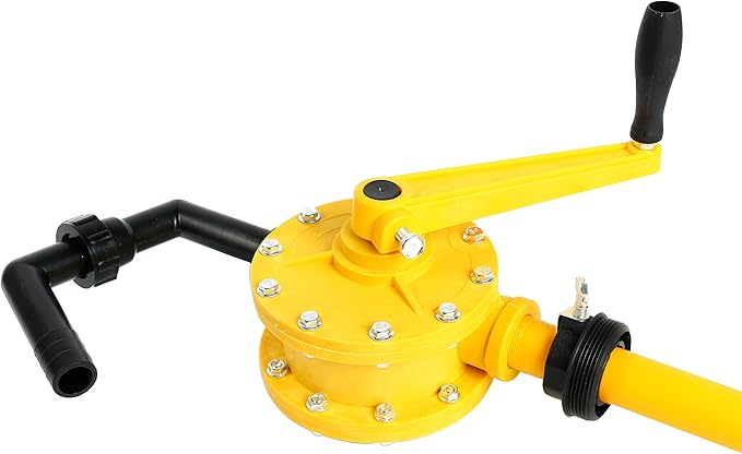 Amarine Made Barrel Pump Plastic Polypropylene Hand Rotary Transfer Drum Pump 300cc(300ml), 70 times/min