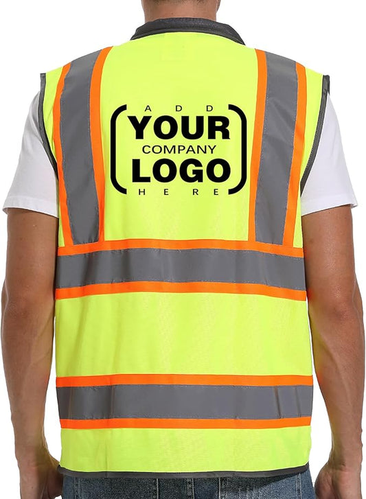 Reflective Safety Vest for Men and Women - High Visibility Construction Vest - Dual Tone Reflective Strips