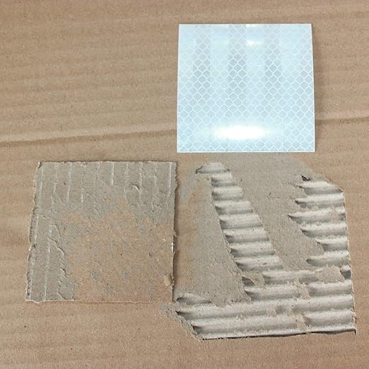 Glow in The Dark Reflective Stickers 4 inch X 4 inch for Truckskes, Warning Strong Safety Adhesive Reflective Strips (50 Pcs)