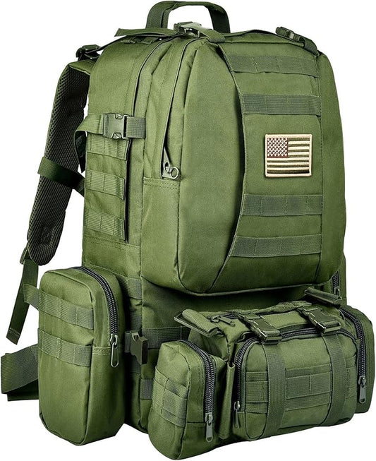 CVLIFE Tactical Backpack Military Army Rucksack 60L Large Assault Pack Detachable Molle Bag…
