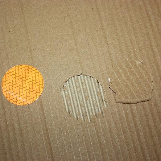 Orange Reflective Stickers 2-inch Diameter Round Reflector, Outdoor Waterproof High Visibility Warning Adhesive Tape (60 Pcs)
