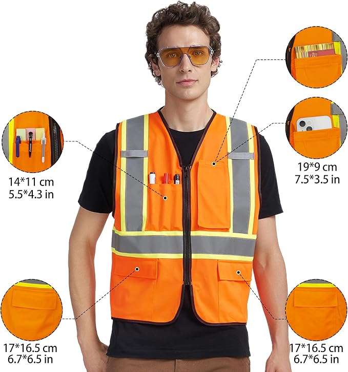 A-KSAFETY Custom High Visibility Reflective Safety Vest with logo