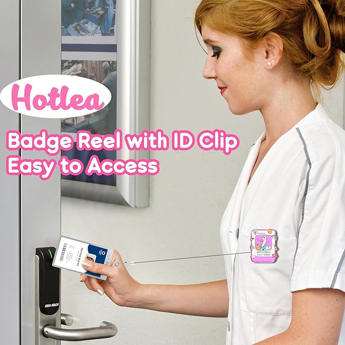 Registered Silly Goose Badge Reel with Alligator Clip Funny ID Badge Holders Cute RN LPN CNA MA PCT Badge Buddy Nursing Medical Students Nurse Accessories for Work